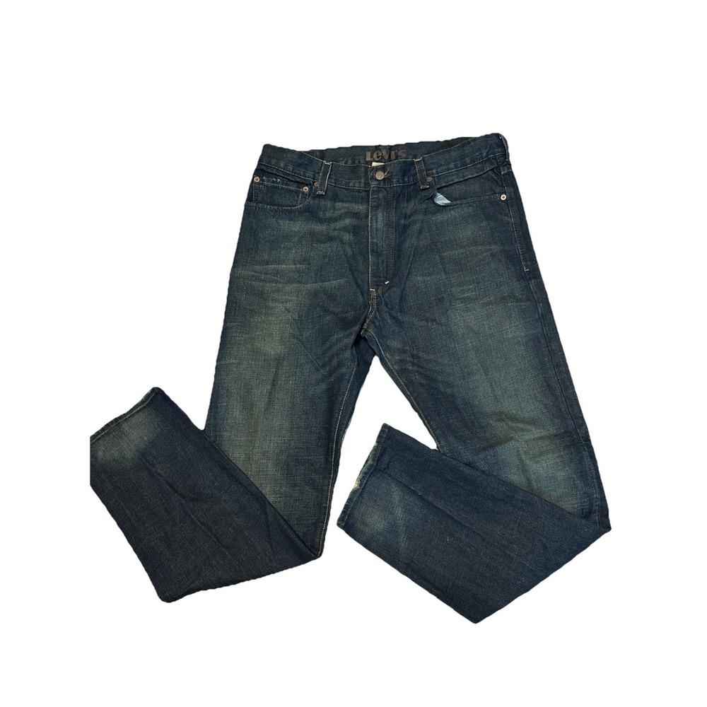 Levis 520 Slouch Skinny Jeans Mens 36x32 Dark Wash Y2K Denim Blue 055204485
